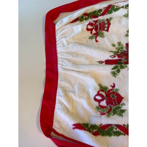 Christmas Candle & Holly Terry Vintage Half-Apron - Picture 5 of 9